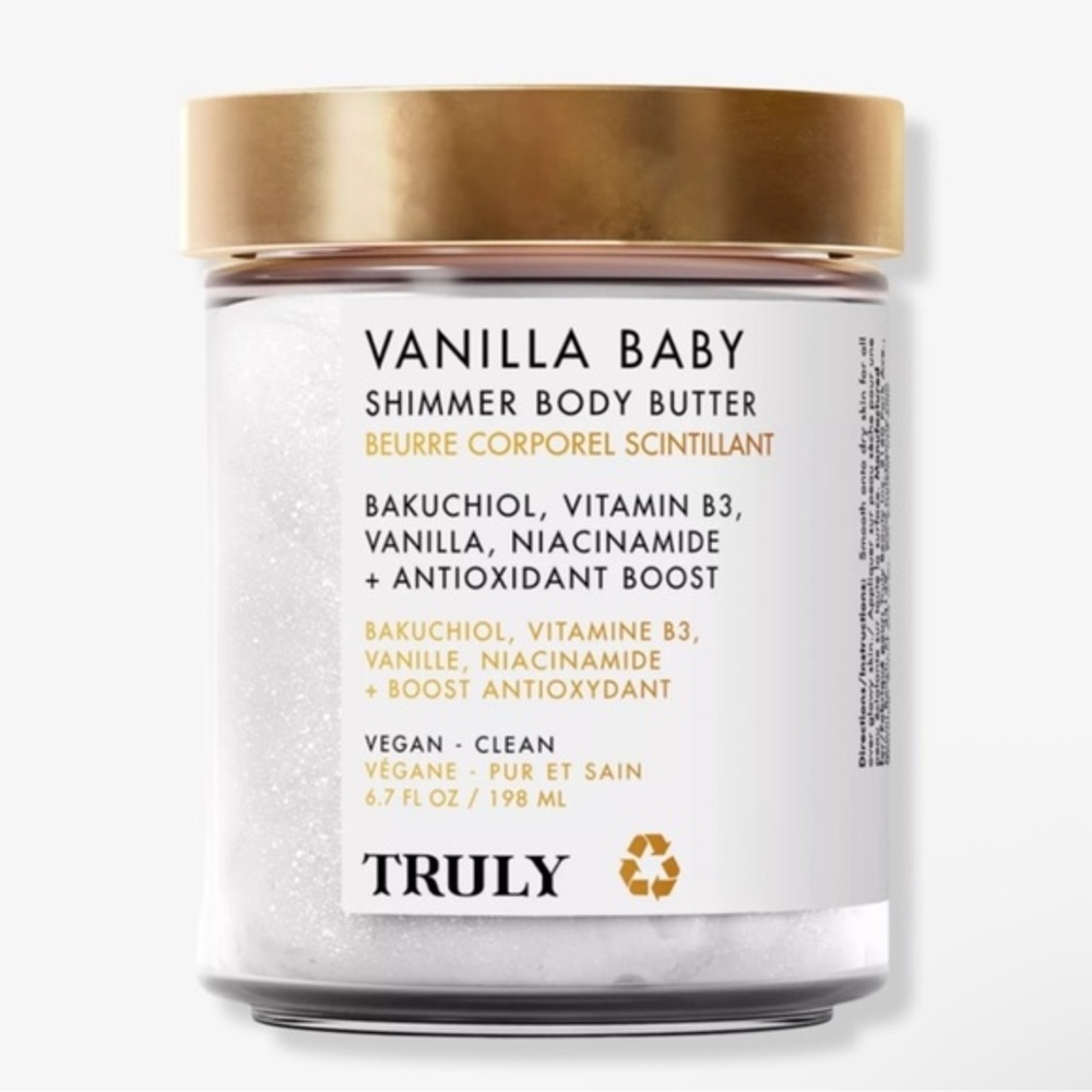Vanilla Baby Luminous Glow Jar • TRULY Shimmer Body Butter • Sealed